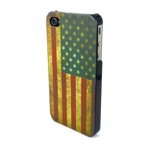 Купить Чехол-накладка для iPhone 4/4s, флаг США, винтаж в интернет-магазине Ravta – самая низкая цена