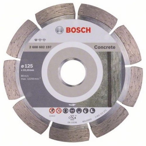 Купить Диск алмазный сегментный BOSCH Pf Concrete 125 х 22 мм (1 шт.) по бетону в интернет-магазине Ravta – самая низкая цена