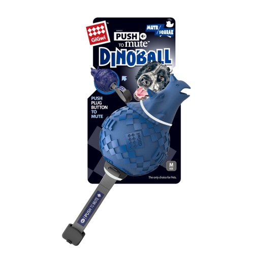 Купить Игрушка д/собаки  "Push to mute Dinoball Цератопс" с отключ. пищ., 14.3х8.3х8.1 см, термоплат.резина в интернет-магазине Ravta – самая низкая цена