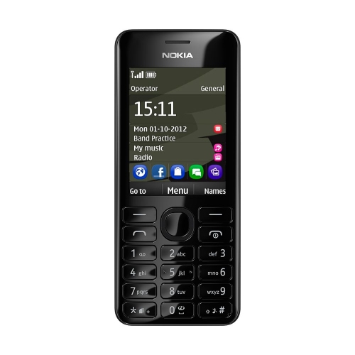 Купить Мобильный телефон Nokia 206 Dual Sim (черный) в интернет-магазине Ravta – самая низкая цена