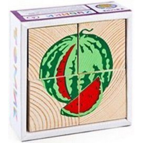 Купить Кубики "Фрукты-ягоды" 4 шт., Томик (3333-2) в интернет-магазине Ravta – самая низкая цена