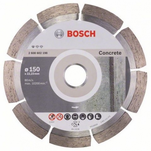 Купить Диск алмазный сегментный BOSCH Pf Concrete 150 х 22 мм (1 шт.) по бетону в интернет-магазине Ravta – самая низкая цена