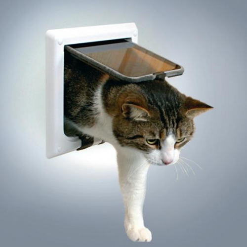 Купить Дверца TRIXIE для кошки белая, "de Luxe" с 4 функциями в интернет-магазине Ravta – самая низкая цена
