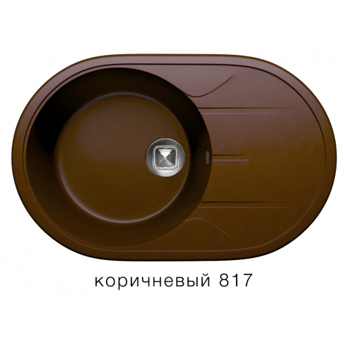 Купить Кварцевая мойка для кухни Толеро R-116 (коричневый, цвет №817) в интернет-магазине Ravta – самая низкая цена