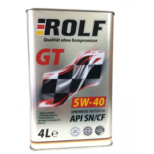 Купить Масло моторное ROLF GT 5W-40 SN/CF (4л) в интернет-магазине Ravta – самая низкая цена