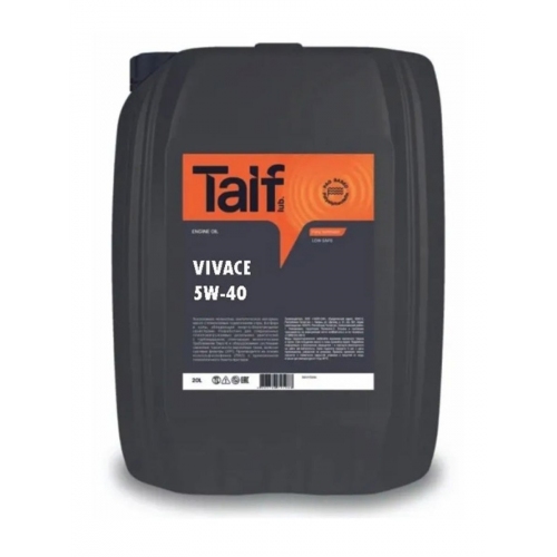 Купить Масло моторное TAIF VIVACE 5W-40 синтетическое 20л в интернет-магазине Ravta – самая низкая цена