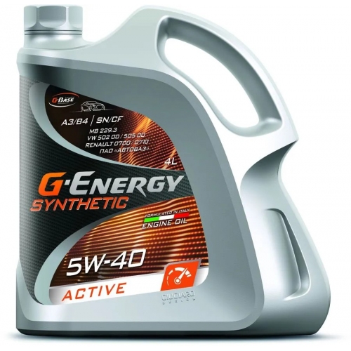 Купить Масло моторное G-Energy Synthetic Active 5W-40 4л в интернет-магазине Ravta – самая низкая цена