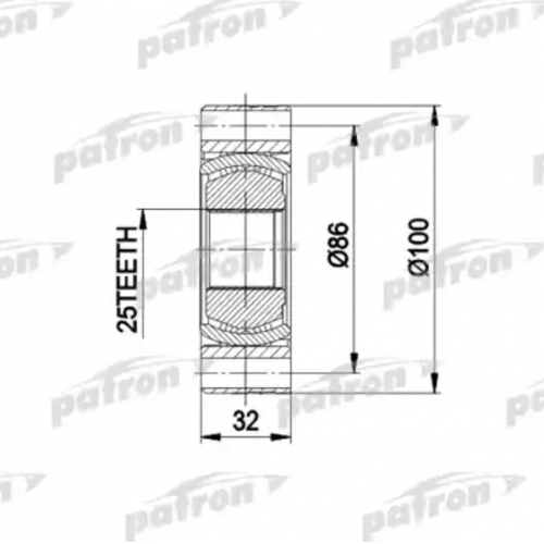 Купить pcv2273 PATRON Шарнирный комплект, приводной вал в интернет-магазине Ravta – самая низкая цена