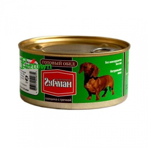 Купить Консервы Четвероногий гурман  для собак "Готовый обед" говядина/гречка 325гр в интернет-магазине Ravta – самая низкая цена