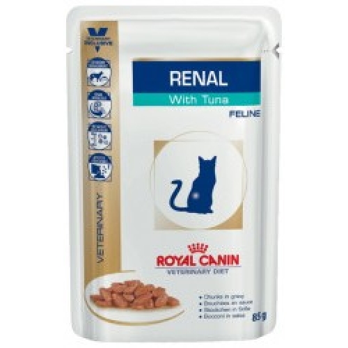 Купить Консервы Royal Canin Renal пауч для кошек при почечной недостаточности Тунец 85г в интернет-магазине Ravta – самая низкая цена