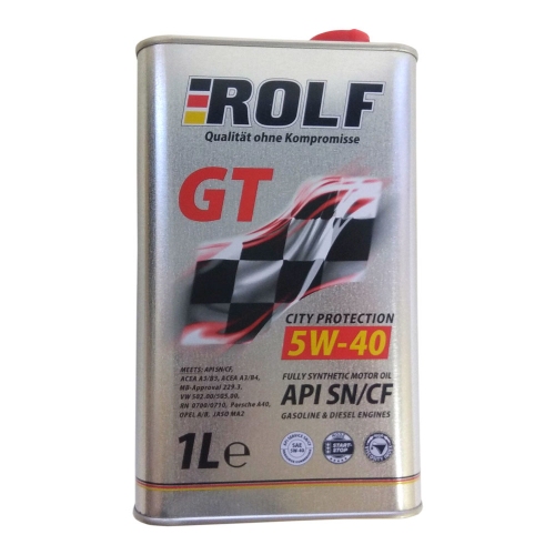 Купить Масло моторное ROLF GT 5W-40 API SN/CF синтетическое 1л 322234 в интернет-магазине Ravta – самая низкая цена