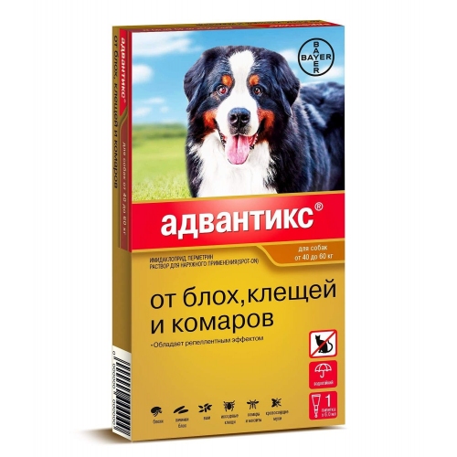 Купить Адвантикс   1 пипетка для собак от 20 до 60 кг.,1х4,0мл. в интернет-магазине Ravta – самая низкая цена
