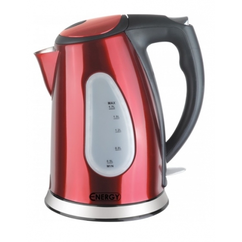 Купить Чайник ENERGY E-259 стальной, красный, диск 1,7 л в интернет-магазине Ravta – самая низкая цена