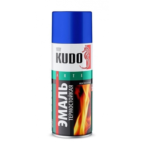 Купить KU-5004 Kudo Эмаль термостойкая синяя, 500 градусов (520мл/ аэр)  в интернет-магазине Ravta – самая низкая цена