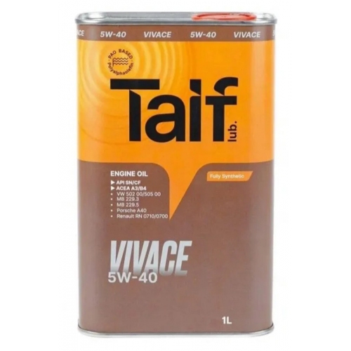 Купить Масло моторное TAIF VIVACE 10W-40 синтетическое 1л в интернет-магазине Ravta – самая низкая цена