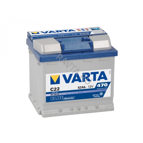 Купить Аккумулятор Varta Blue Dynamic 52Ач (правая) (552 400 047) в интернет-магазине Ravta – самая низкая цена