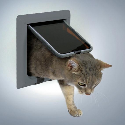 Купить Дверца TRIXIE для кошки 16,5х17,4 см, серая, с 4-мя функциями в интернет-магазине Ravta – самая низкая цена