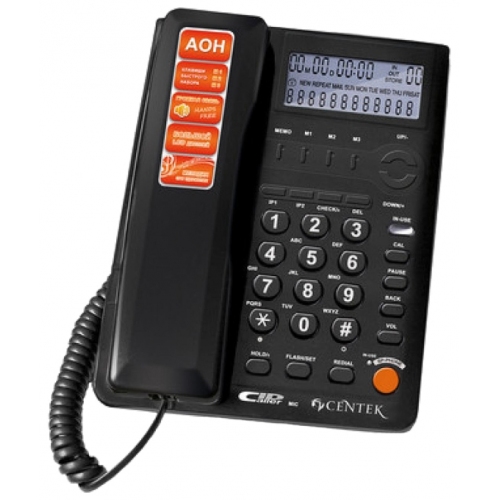 Купить Телефон проводной Centek CT-7003 Black в интернет-магазине Ravta – самая низкая цена