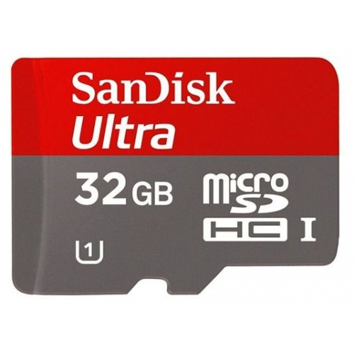 Купить Карта памяти Sandisk microSDHC 32Gb Class10 (SDSDQUIN-032G-G4 Ultra) + адаптер в интернет-магазине Ravta – самая низкая цена