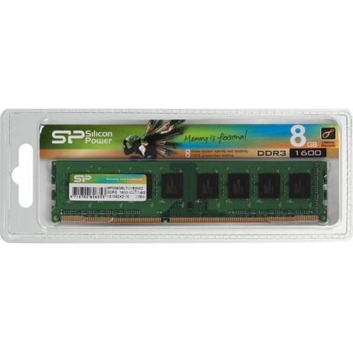 Купить Память DDR3 8Gb 1600MHz Silicon Power (SP008GBLTU160N01/2) RTL в интернет-магазине Ravta – самая низкая цена