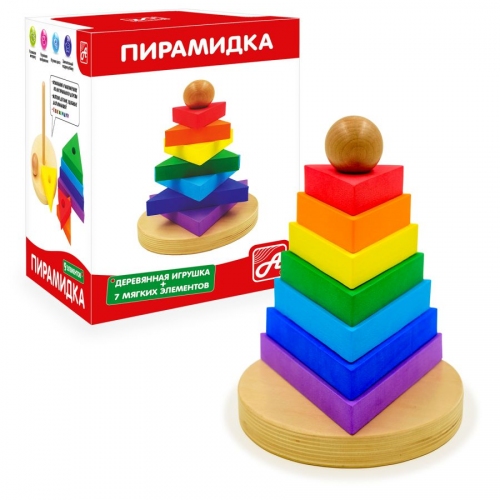 Купить РДИ Д1037а Пирамидка Радуга "Треугольники" в интернет-магазине Ravta – самая низкая цена