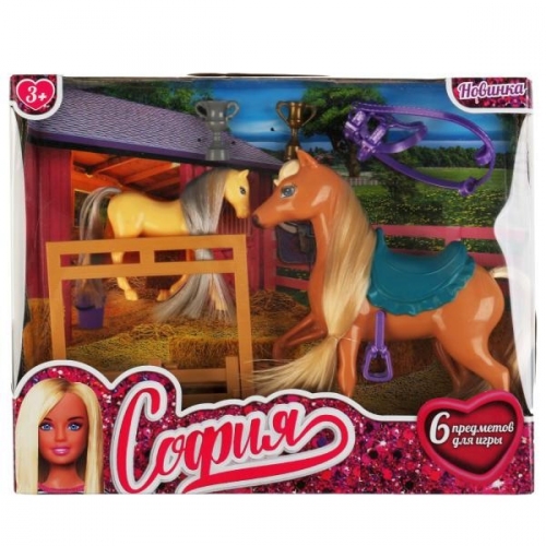 Купить Карапуз. Аксессуары для кукол 29 см "Лошадь" с акс для Софии в кор арт.B2068640WH-RU в интернет-магазине Ravta – самая низкая цена