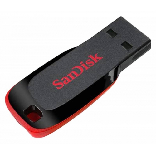 Купить Флеш диск USB Sandisk 128Gb Cruzer Blade SDCZ50-128G-B35 USB2.0 черный красный в интернет-магазине Ravta – самая низкая цена