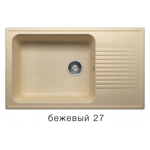 Купить Мойка для кухни под мрамор Polygran GALS-862(бежевый, цвет №27) в интернет-магазине Ravta – самая низкая цена