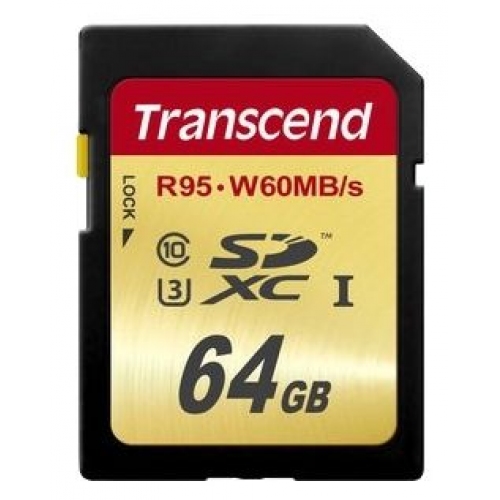 Купить Карта памяти Transcend SDXC UHS-I Card 64GB Class10, U3 (TS64GSDU3) в интернет-магазине Ravta – самая низкая цена