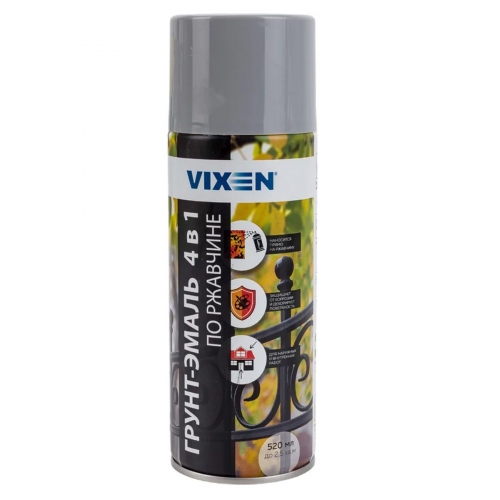 Купить Грунт-эмаль по ржавчине 4 в 1 VIXEN VX517040 серое окно (RAL7040) аэрозоль в интернет-магазине Ravta – самая низкая цена