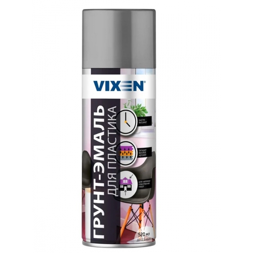 Купить Грунт-эмаль для пластика VIXEN VX50102 серый матовый (RAL7040) аэрозоль 520мл в интернет-магазине Ravta – самая низкая цена