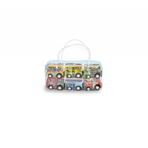 Купить Bebelot. BBA1602-014 Инерционная игрушка "Веселый автобус" 5 см. 6 шт. (сумка с ручкой) в интернет-магазине Ravta – самая низкая цена