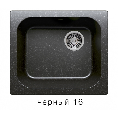 Купить Мойка для кухни под мрамор Полигран-М F 17 (черный, цвет №16) в интернет-магазине Ravta – самая низкая цена