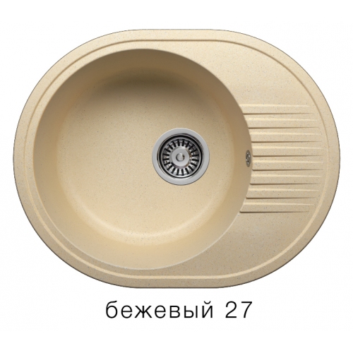 Купить Мойка для кухни под мрамор Полигран-М F 22 (бежевый, цвет №27) в интернет-магазине Ravta – самая низкая цена