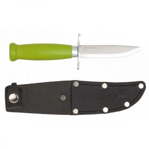 Купить Нож Morakniv Scout 39 Safe Green, нержавеющая сталь, деревянная рукоять, цвет салатовый в интернет-магазине Ravta – самая низкая цена