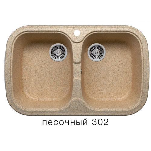 Купить Мойка для кухни под мрамор Полигран-М F 150 (песок, цвет №302) в интернет-магазине Ravta – самая низкая цена