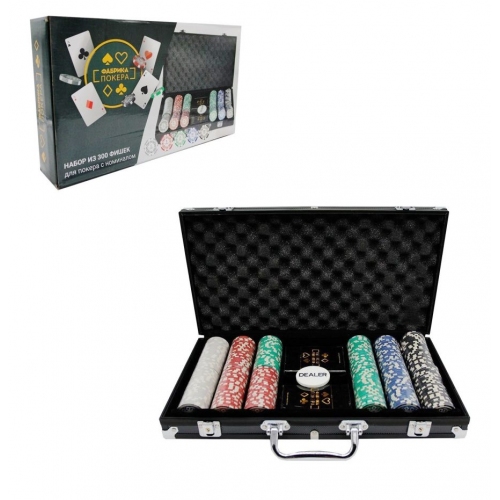 Купить Фабрика Покера: Набор из 300 фишек для покера с номиналом в кейсе (цвет в ассорт.) арт.CPPS300/В в интернет-магазине Ravta – самая низкая цена