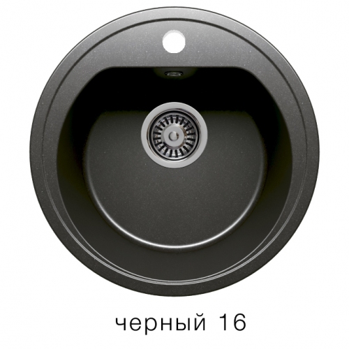 Купить Мойка для кухни под мрамор Полигран-М F 05 (черный, цвет №16) в интернет-магазине Ravta – самая низкая цена