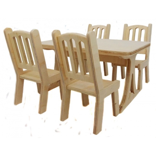 Купить Альтаир. Набор мебели "Стол + 4 стула" арт.МК-001 (дерево) малый в интернет-магазине Ravta – самая низкая цена
