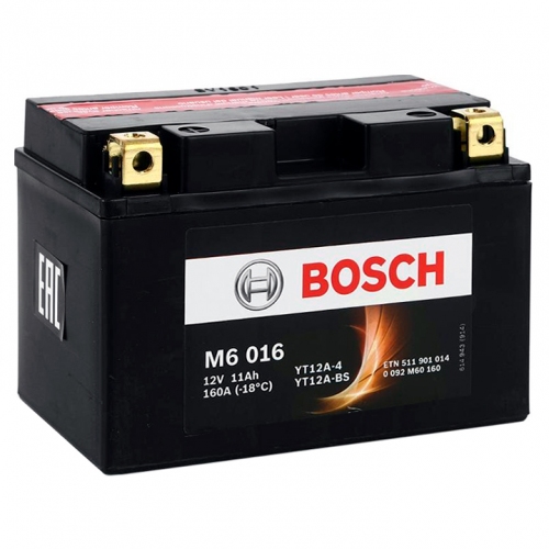 Купить Мото аккумулятор BOSCH MOBA 0092M60160 M6 11Ah 160A в интернет-магазине Ravta – самая низкая цена