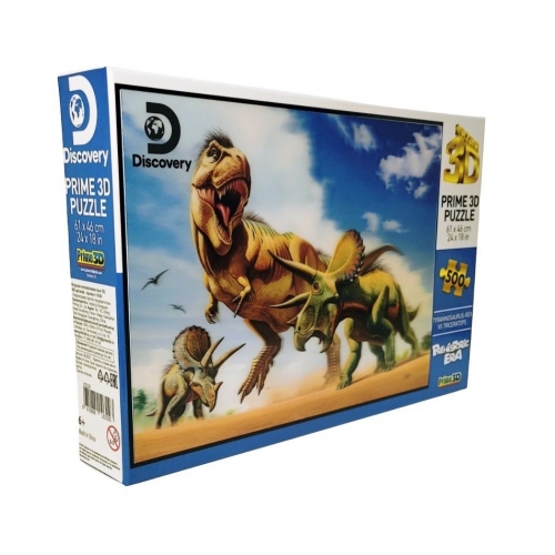 Купить Пазл Super 3D 500 арт.10329 "Тираннозавр против трицератопса" 6+ в интернет-магазине Ravta – самая низкая цена