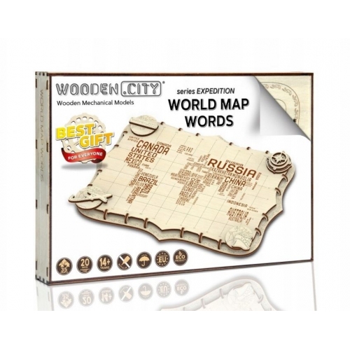 Купить Wooden.City. 3D пазл деревянный "Карта мира" серия "Экспедиция мира" арт. 508 в интернет-магазине Ravta – самая низкая цена