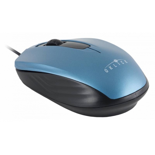 Купить Мышь Oklick 195M синий/черный оптическая (800dpi) в интернет-магазине Ravta – самая низкая цена