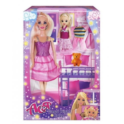 Купить Кукла Ася "Спокойной ночи, малышка" набор с мини-куклой арт.35095 в интернет-магазине Ravta – самая низкая цена