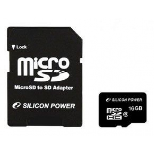 Купить Флеш карта microSDHC 16Gb Class6 Silicon Power SP016GBSTH006V10-SP + adapter в интернет-магазине Ravta – самая низкая цена