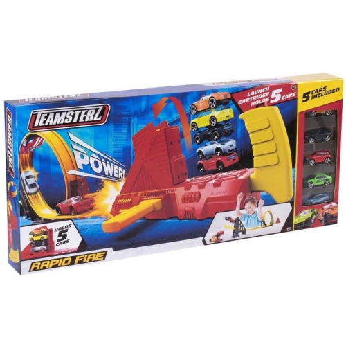 Купить Teamsterz. Игровой набор для детей "Большая трасса Rapid Fire" арт.1416442.00с пусков. мех. и 5 маш в интернет-магазине Ravta – самая низкая цена