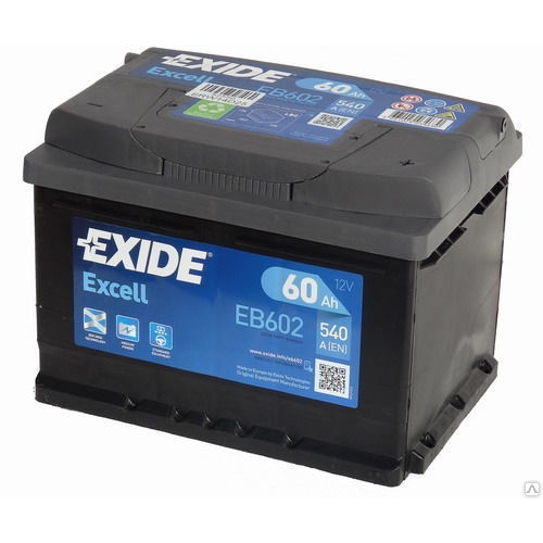 Купить Аккумулятор EXIDE Excell EB602 60Ah 540A в интернет-магазине Ravta – самая низкая цена