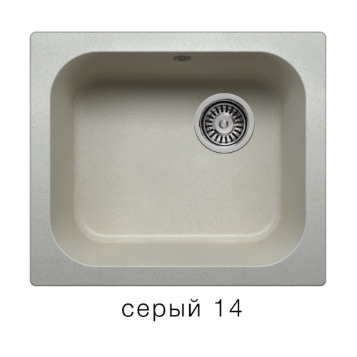 Купить Мойка для кухни под мрамор Полигран-М F 17 (серый, цвет №14) в интернет-магазине Ravta – самая низкая цена