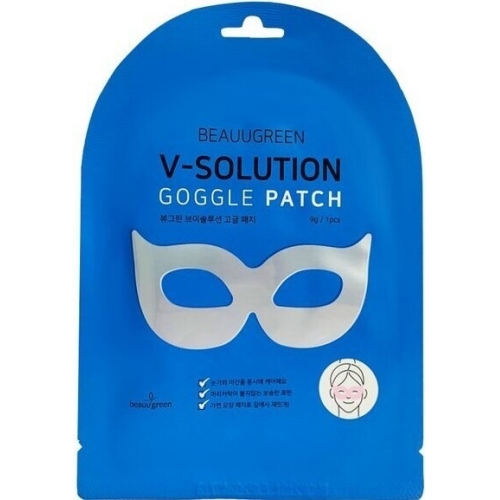 Купить 037667 Патчи, для глаз в виде маски V-Solution Goggle Patch, BeauuGreen, Ю.Корея,15 г в интернет-магазине Ravta – самая низкая цена