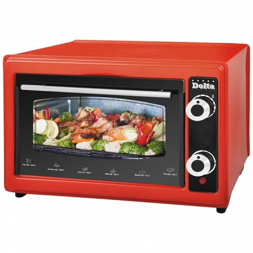 Купить Мини-печь DELTA D-022 красная (рестайлинг) 37л в интернет-магазине Ravta – самая низкая цена